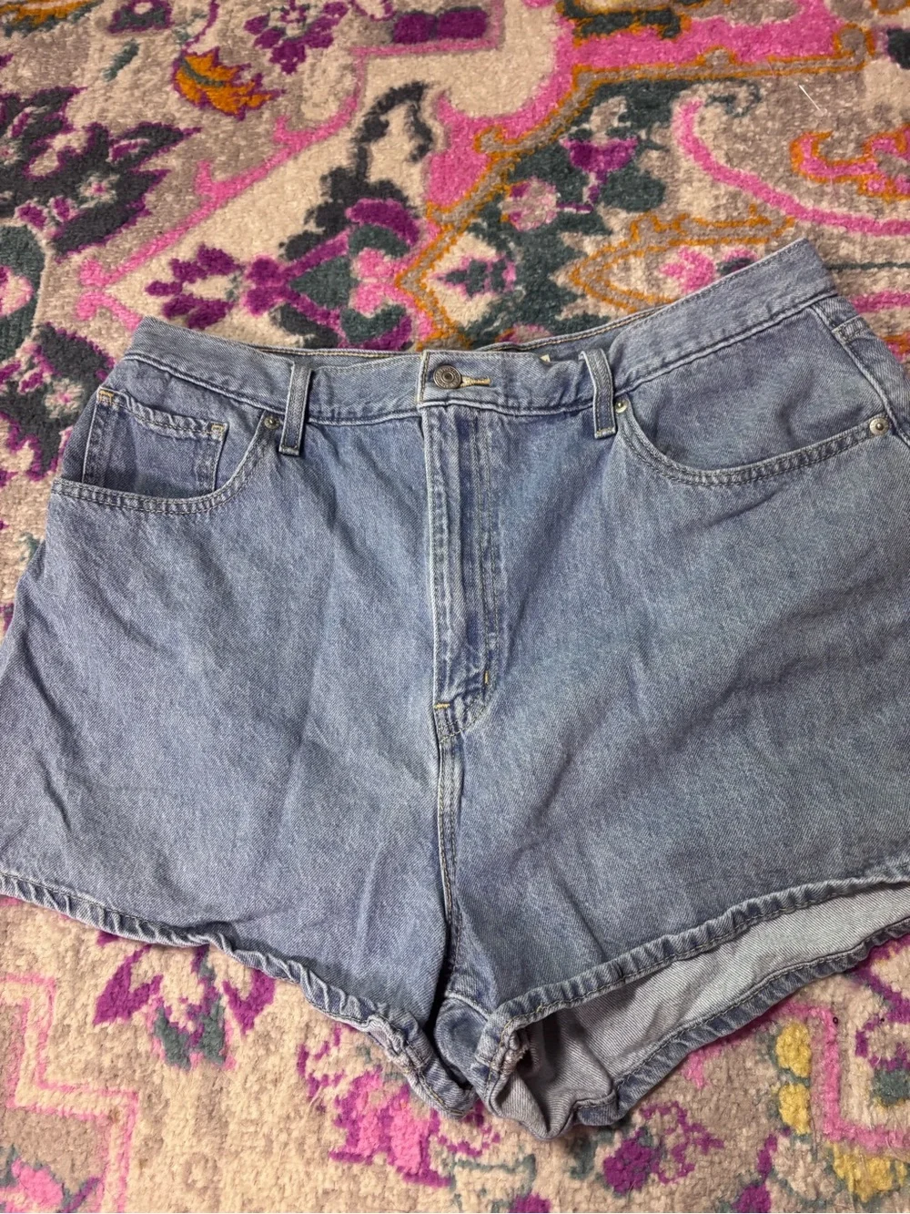 Levi’s High‎ Rise Mom Jean Shorts Size 34 Vintage Wash Relaxed Denim hemp